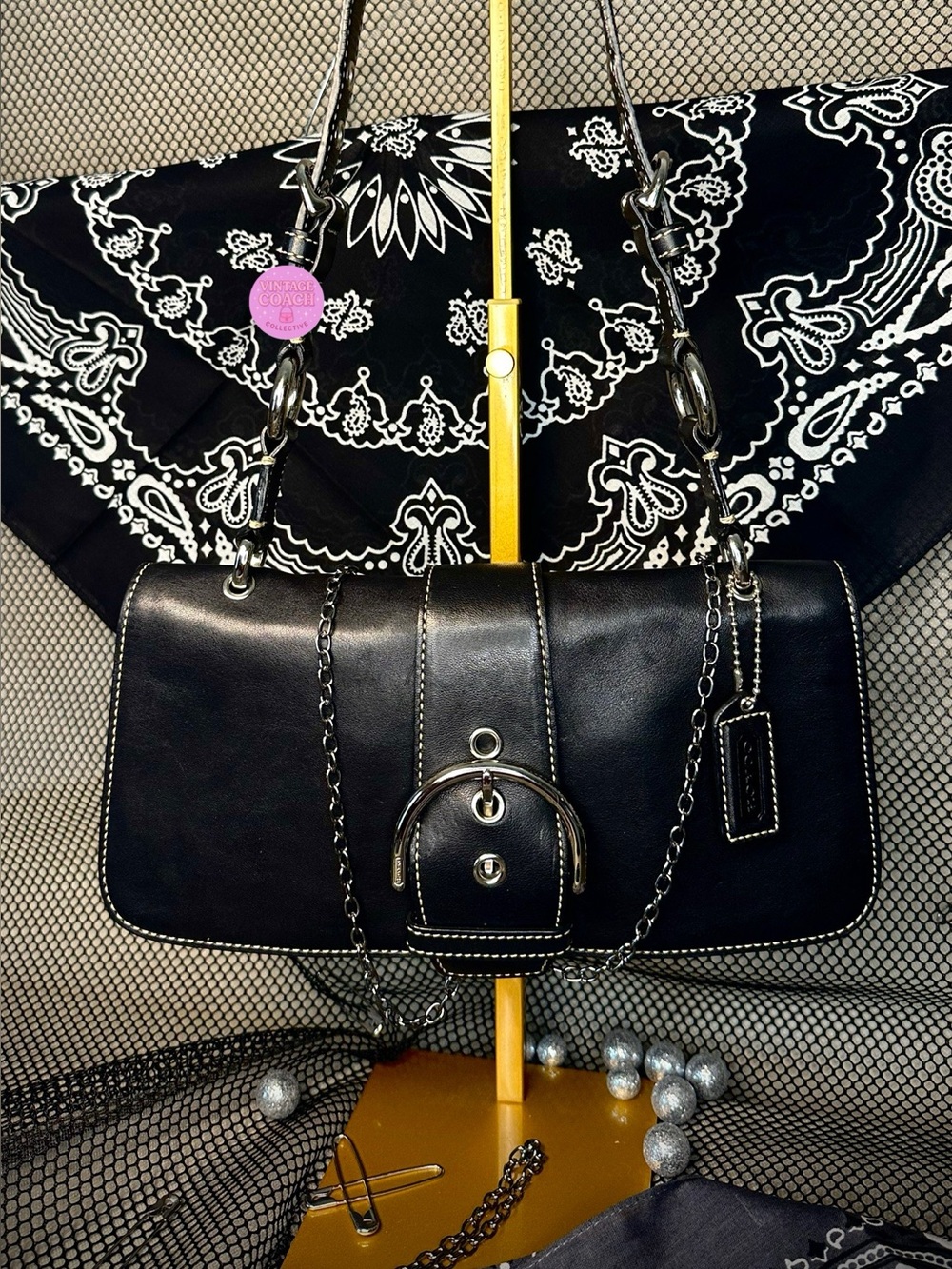 Black SoHo coach flap
